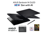 NEW Laptop ASUS Zenbook 14 OLED | AMD Ryzen™ 7 8840HS Processor Ryzen™ AI XDNA up to 38 TOPs 16GB DDR5X, 14.0-inch FHD Windows Hello Support, Sleeve & Stylus - Jade Black